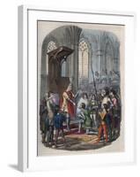 Arthur I, Duke of Brittany Knighted by Philip II Augustus-Stefano Bianchetti-Framed Giclee Print