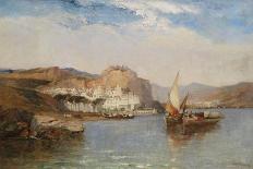 View of Oberwesel on the Rhine with Castle Ruin, 1897-Arthur Joseph Meadows-Framed Giclee Print