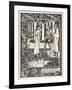 Arthur Learns of the Sword Excalibur from the Lady of the Lake-Aubrey Beardsley-Framed Art Print