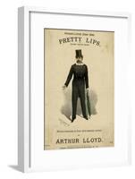Arthur Lloyd, Pretty Lips Music Sheet-null-Framed Art Print
