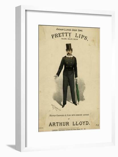 Arthur Lloyd, Pretty Lips Music Sheet-null-Framed Art Print