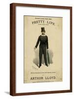 Arthur Lloyd, Pretty Lips Music Sheet-null-Framed Art Print