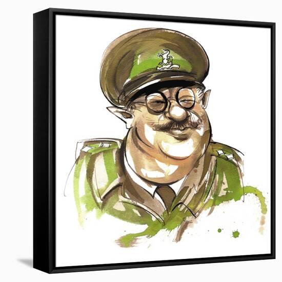 Arthur Lowe as Captain George Mainwaring in BBC television comedy 'Dad's Army'-Neale Osborne-Framed Stretched Canvas