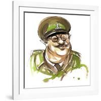 Arthur Lowe as Captain George Mainwaring in BBC television comedy 'Dad's Army'-Neale Osborne-Framed Giclee Print