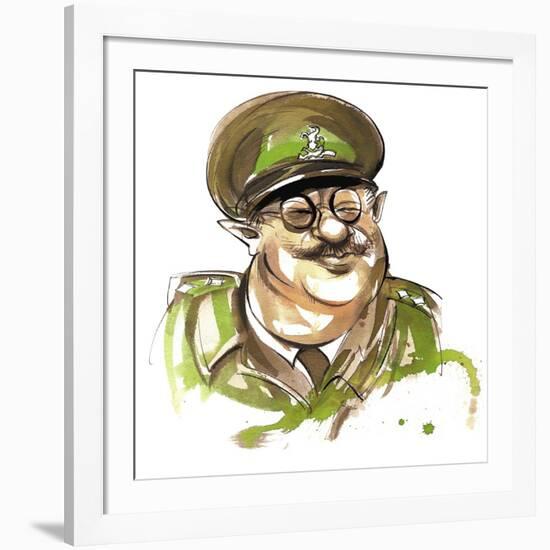 Arthur Lowe as Captain George Mainwaring in BBC television comedy 'Dad's Army'-Neale Osborne-Framed Giclee Print