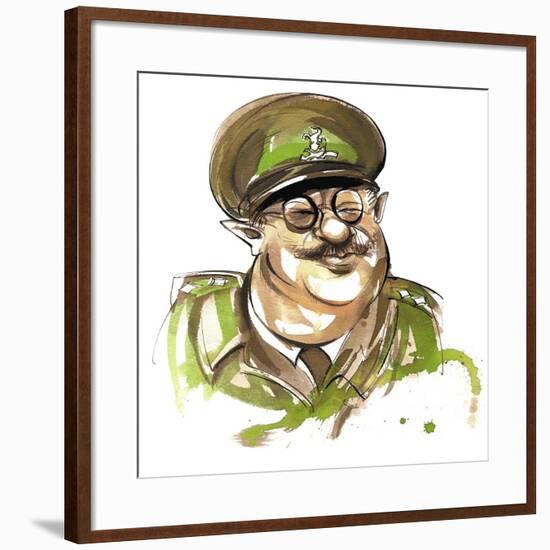 Arthur Lowe as Captain George Mainwaring in BBC television comedy 'Dad's Army'-Neale Osborne-Framed Giclee Print