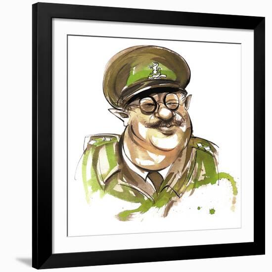 Arthur Lowe as Captain George Mainwaring in BBC television comedy 'Dad's Army'-Neale Osborne-Framed Giclee Print