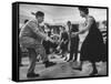 Arthur Murray and His Wife, While Giving a Rock 'N' Roll Demonstration-null-Framed Stretched Canvas