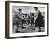 Arthur Murray and His Wife, While Giving a Rock 'N' Roll Demonstration-null-Framed Photographic Print