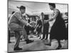 Arthur Murray and His Wife, While Giving a Rock 'N' Roll Demonstration-null-Mounted Photographic Print