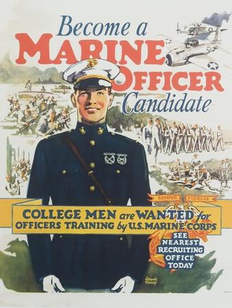 Become a Marine Officer Candidate Poster