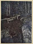 In the Forked Glen into Which He Slipped at Night-Fall He Was Surrounded by Giant Toads-Arthur Rackham-Giclee Print