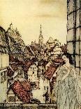 How Queen Guenever Rode A-Maying into the Woods and Fields Beside Westminster-Arthur Rackham-Giclee Print