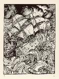 Original Watercolour Illustration for 'Gulliver's Travels' by Swift, Gulliver in Brobdingnag, 1909-Arthur Rackham-Giclee Print