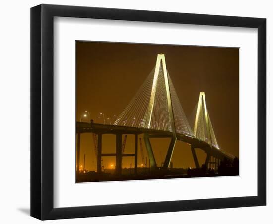 Arthur Revenel Bridge at Night, Charleston, South Carolina, USA-Jim Zuckerman-Framed Photographic Print