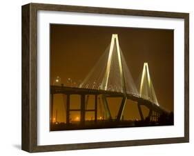 Arthur Revenel Bridge at Night, Charleston, South Carolina, USA-Jim Zuckerman-Framed Photographic Print