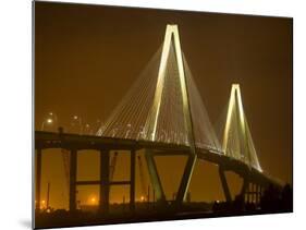 Arthur Revenel Bridge at Night, Charleston, South Carolina, USA-Jim Zuckerman-Mounted Photographic Print
