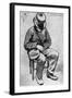 Arthur Rimbaud (1854-91) Slumped on a Chair and Dozing, in London, 1872-Felix Elie Regamey-Framed Giclee Print