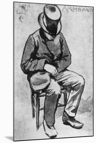 Arthur Rimbaud (1854-91) Slumped on a Chair and Dozing, in London, 1872-Felix Elie Regamey-Mounted Giclee Print