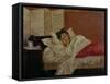 Arthur Rimbaud in His Bed in Brussels-Jef Rossman-Framed Stretched Canvas