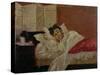 Arthur Rimbaud in His Bed in Brussels-Jef Rossman-Stretched Canvas