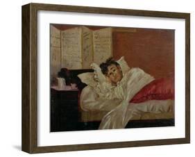 Arthur Rimbaud in His Bed in Brussels-Jef Rossman-Framed Giclee Print