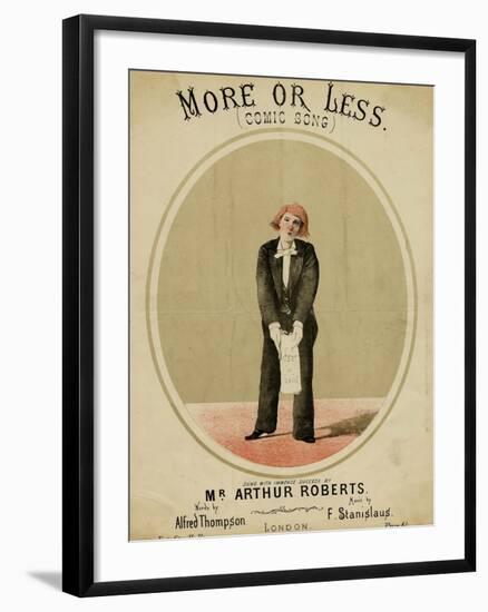 Arthur Roberts, Music Hall Entertainer-null-Framed Art Print