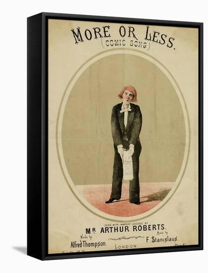 Arthur Roberts, Music Hall Entertainer-null-Framed Stretched Canvas