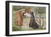 Arthur's Tomb: Sir Launcelot Parting from Guenevere, 1854-Dante Gabriel Rossetti-Framed Giclee Print