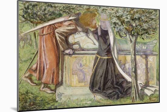 Arthur's Tomb: Sir Launcelot Parting from Guenevere, 1854-Dante Gabriel Rossetti-Mounted Giclee Print