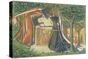Arthur's Tomb-Dante Gabriel Rossetti-Stretched Canvas