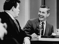 CBS Cameraman Filming Ed Sullivan During "The Ed Sullivan Show," Cue Cards are Visible Behind Him-Arthur Schatz-Premium Photographic Print