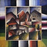 House in the Landscape; Hauser in Landschaft, C.1920 (Oil on Canvas)-Arthur Segal-Framed Stretched Canvas