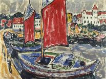 Sailing boats in the Harbor, 1912-Arthur Segal-Framed Stretched Canvas