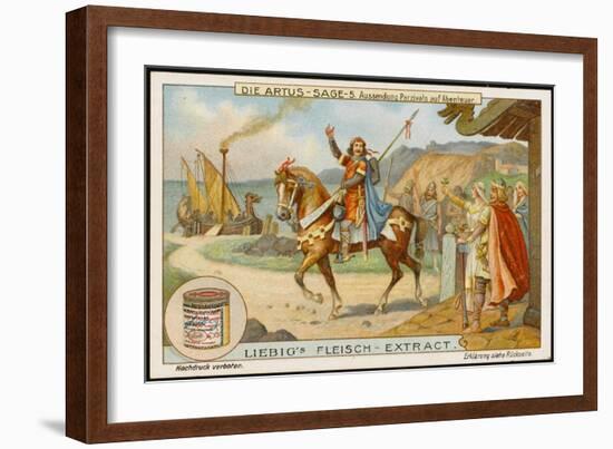 Arthur Sends Parsifal Off in Quest of Adventure (Abenteuer)-null-Framed Art Print