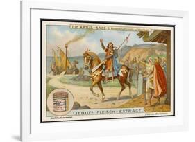 Arthur Sends Parsifal Off in Quest of Adventure (Abenteuer)-null-Framed Premium Giclee Print