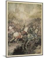 Arthur Uses Excalibur-Arthur Rackham-Mounted Art Print