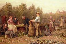Hop Pickers, Late 19Th or Early 20Th Century-Arthur Verey-Framed Stretched Canvas
