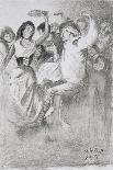 Gypsy Marriage Dance, from the Zincali by George Barrow (1803-81), Published in London, 1923-Arthur Wallis Mills-Framed Stretched Canvas
