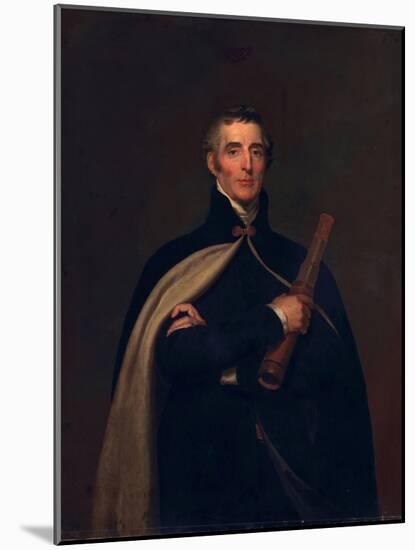 Arthur Wellesley, Duke of Wellington, with a Telescope-Thomas Lawrence-Mounted Giclee Print