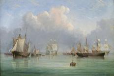 The Arrival of Queen Victoria at Cowes,Isle of Wight, with Osborne House Beyond-Arthur Wellington Fowles-Stretched Canvas