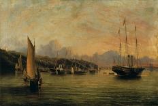 The Arrival of Queen Victoria at Cowes,Isle of Wight, with Osborne House Beyond-Arthur Wellington Fowles-Stretched Canvas