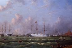 The Arrival of Queen Victoria at Cowes,Isle of Wight, with Osborne House Beyond-Arthur Wellington Fowles-Stretched Canvas