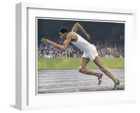 Arthur Wint (Jamaica) Sets the 400 Metre Record-null-Framed Art Print