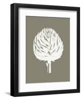 Artichoke (Burlap & Ivory)-Botanical Series-Framed Art Print