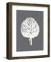 Artichoke (Gray & Ivory)-Botanical Series-Framed Art Print