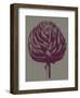 Artichoke (grey-plum)-Botanical Series-Framed Art Print