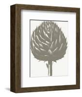 Artichoke (Ivory & Burlap)-Botanical Series-Framed Art Print