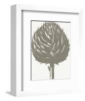 Artichoke (Ivory & Burlap)-Botanical Series-Framed Art Print