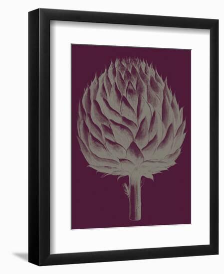 Artichoke (plum-grey)-Botanical Series-Framed Art Print